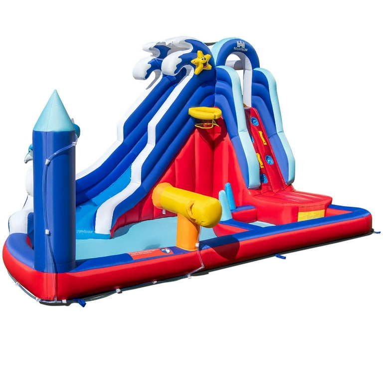 Gymax Inflatable Water Slide Park w/ Slide Splash Pools Climbing