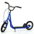 thumbnail image 1 of Gymax Kick Scooter Carbon Steel Frame W/12'' Air Filled Wheel Youth Kids Navy, 1 of 10