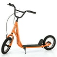 thumbnail image 1 of Gymax Kick Scooter Carbon Steel Frame W/12'' Air Filled Wheel Youth Kids Orange, 1 of 10