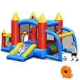 thumbnail image 1 of Gymax Kid Inflatable Bounce House Slide Jumping Castle w/Soccer Goal Ball Pit & Blower, 1 of 10