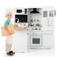thumbnail image 1 of Gymax Kid's Corner Kitchen Playset Wooden Pretend Kitchen Play Toy Set w/ Sound Effect, 1 of 10