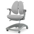 thumbnail image 1 of Gymax Kids Desk Study Chair Adjustable Height Depth w/ Sit-Brake Casters Grey, 1 of 10