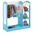 thumbnail image 1 of Gymax 39.5" Blue MDF Solid Wood Kids Dress-Up Armoire Dresser, Easy to Assemble and Clean, 1 of 9