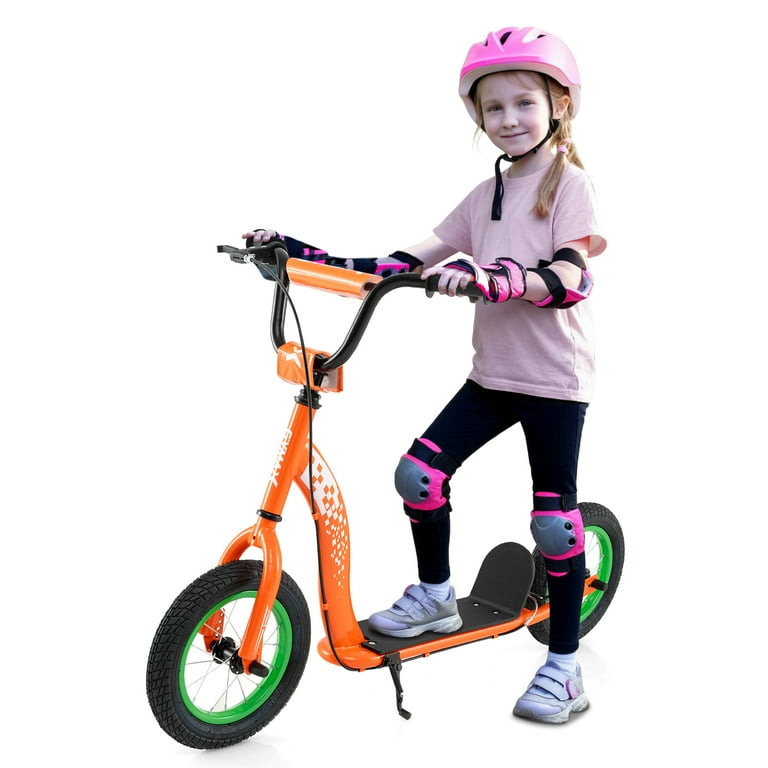 Gymax Kids Scooter w/ Adjustable Height Handlebar 12-Inch