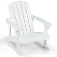 thumbnail image 1 of Gymax Kids Slatted Solid Wood Outdoor Adirondack Rocking Chair with Water Resistance, White, 1 of 10