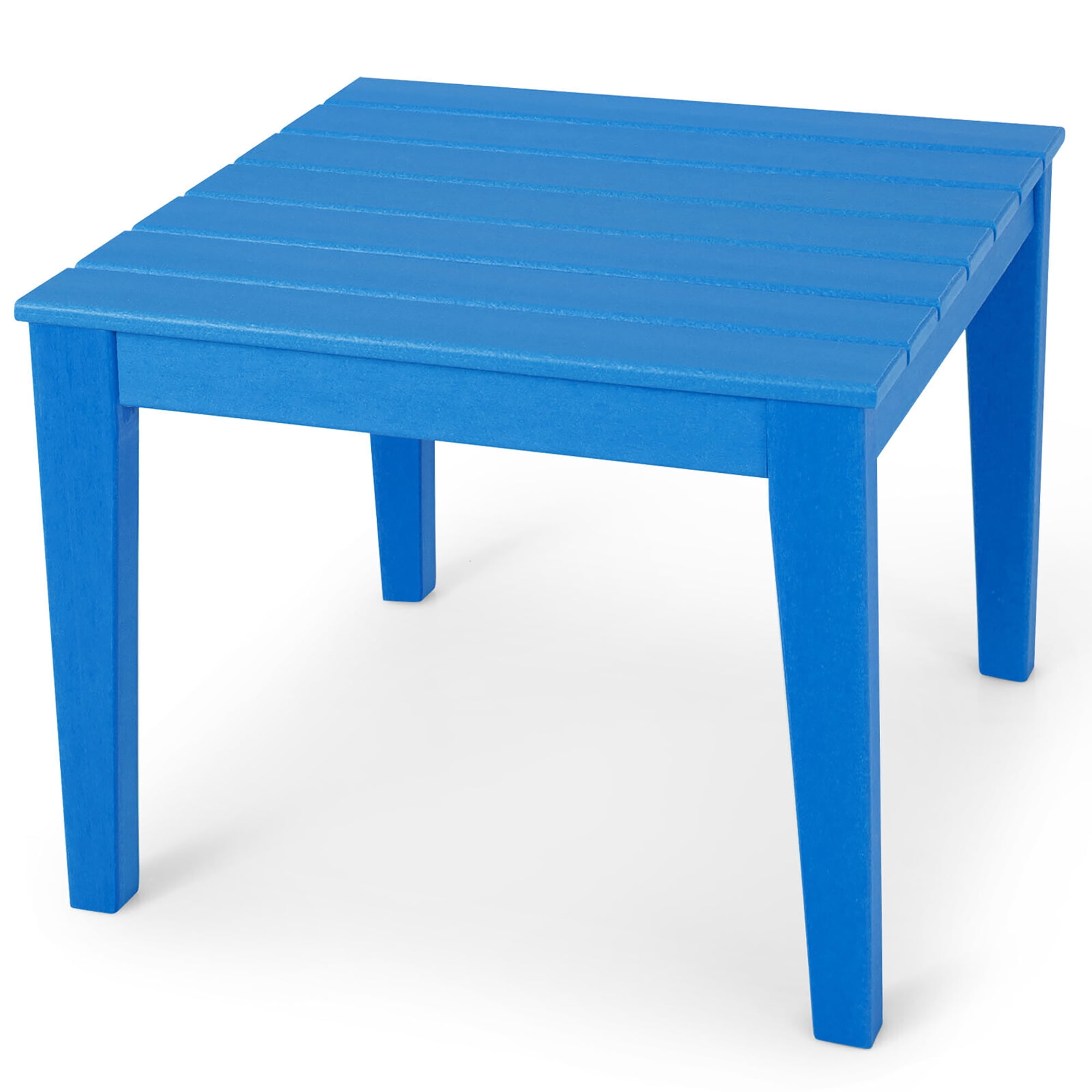 Gymax Kids Square Table Indoor Outdoor Heavy Duty All Weather Activity Play Table Blue