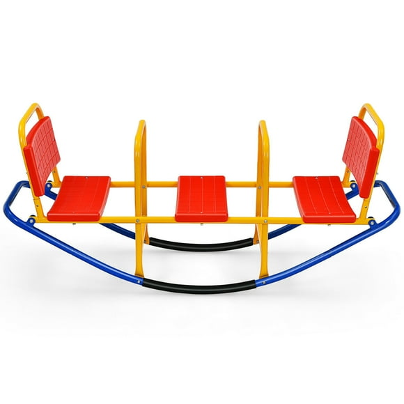 Gymax Kids Teeter Totter Outdoor Teeter Totter Gift for Children Boys Girl