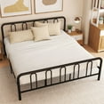 thumbnail image 1 of Gymax King Size Metal Bed Frame Headboard Footboard Platform Mattress Foundation, 1 of 10