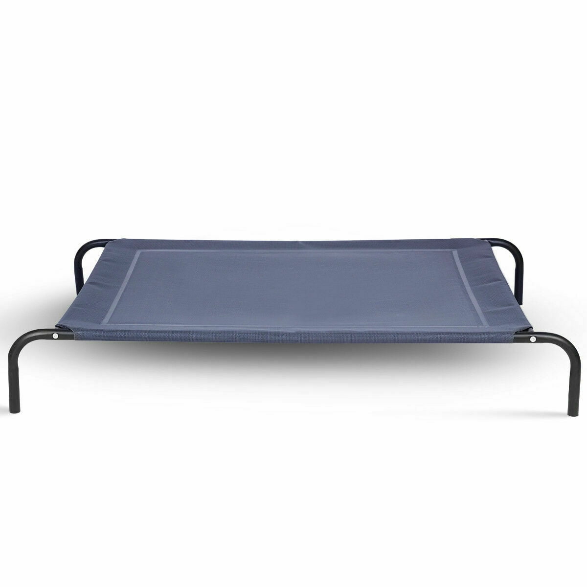Gymax Large Dog Cat Bed Elevated Pet Cot Indoor Outdoor Camping Steel Frame Mat