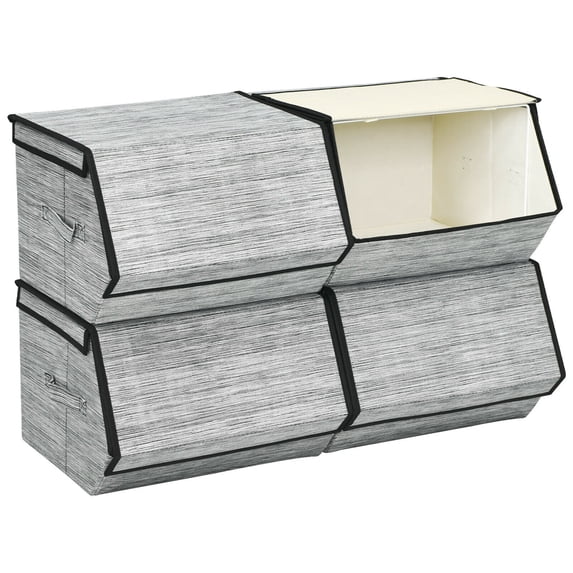 Gymax Large Collapsible Folding Room Box Containers with Lids ...