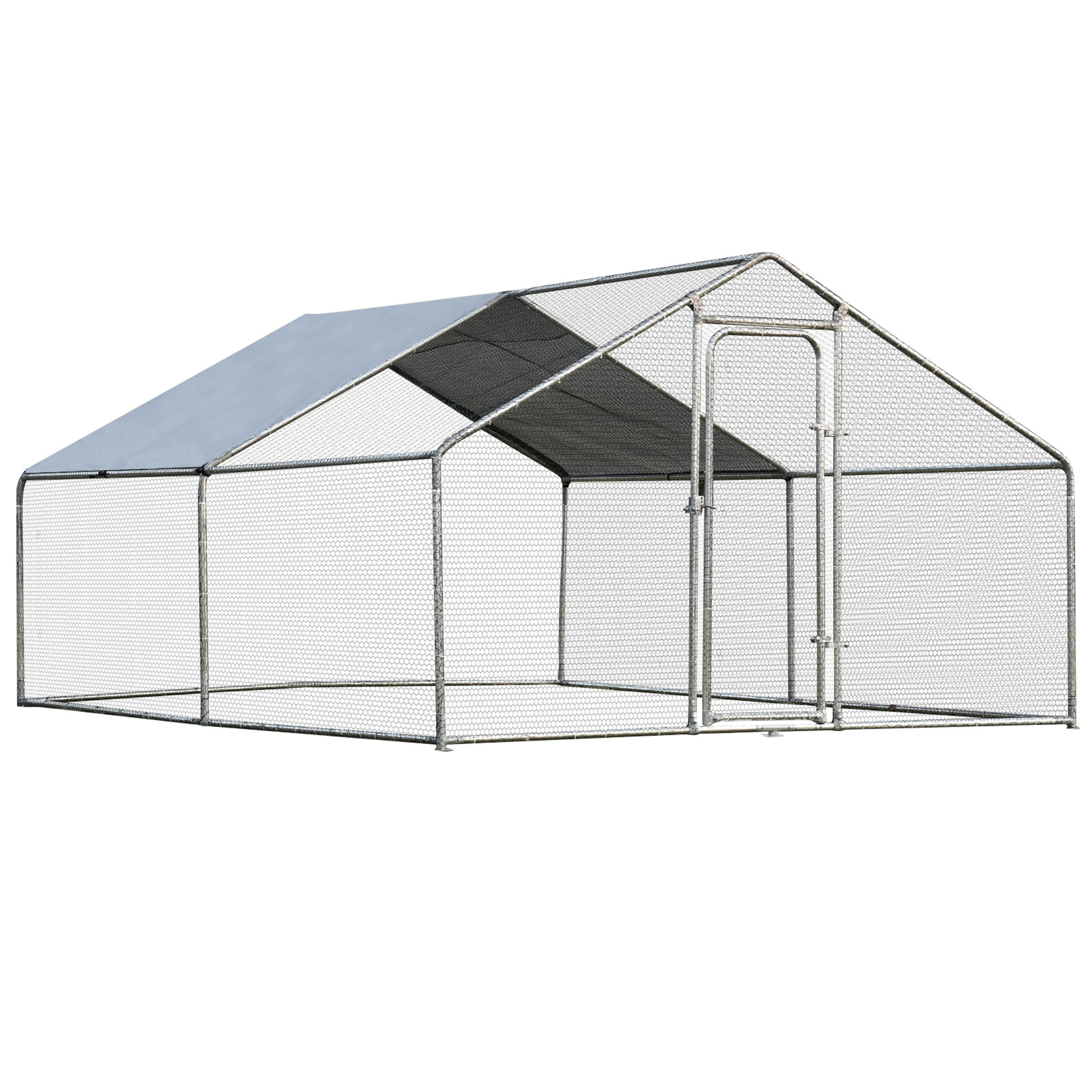 Gymax Large Walk In Chicken Coop Run House Shade Cage 10'x13' with Roof ...