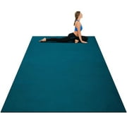 Gymax Large Yoga Mat 6' x 4' x 8 mm Thick Workout Mats for Home Gym Flooring Blue