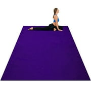 Gymax Large Yoga Mat 6' x 4' x 8 mm Thick Workout Mats for Home Gym Flooring Purple