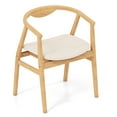 thumbnail image 1 of Gymax Leisure Bamboo Armchair Modern Accent Chair w/ Curved Back & Bamboo Structure, 1 of 9