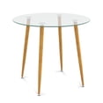 thumbnail image 1 of Gymax Leisure Coffee Table Round Glass Dining Table w/ Metal Legs Kitchen Living Room, 1 of 9