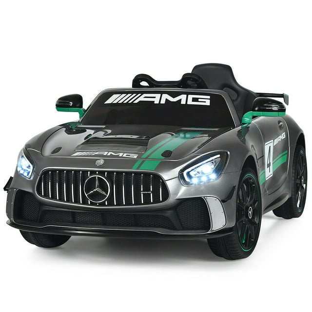 Gymax Licensed Kids Ride On Car 12V Electric Mercedes Benz Toy Car with 2.4G Remote Control Silver