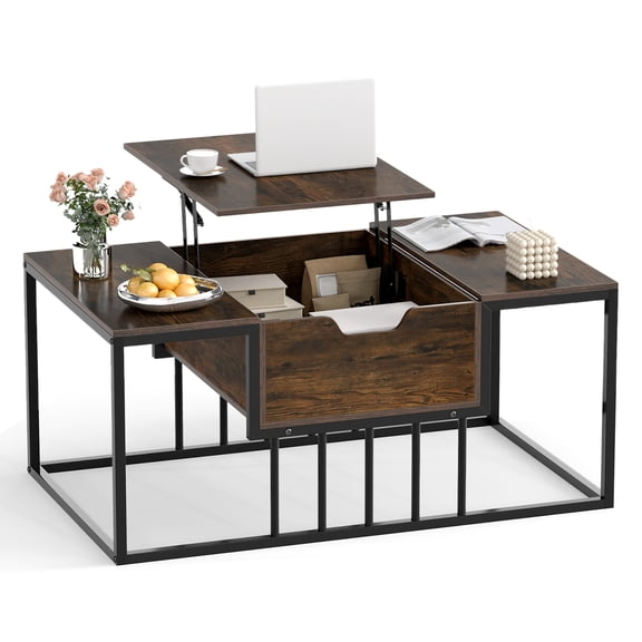 Gymax Lift Top Coffee Table Modern Center Table Accent Tea Table for Living Room