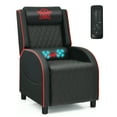 thumbnail image 1 of Gymax Massage Gaming Recliner Chair Leather Single Sofa Home Theater Seat Red, 1 of 10