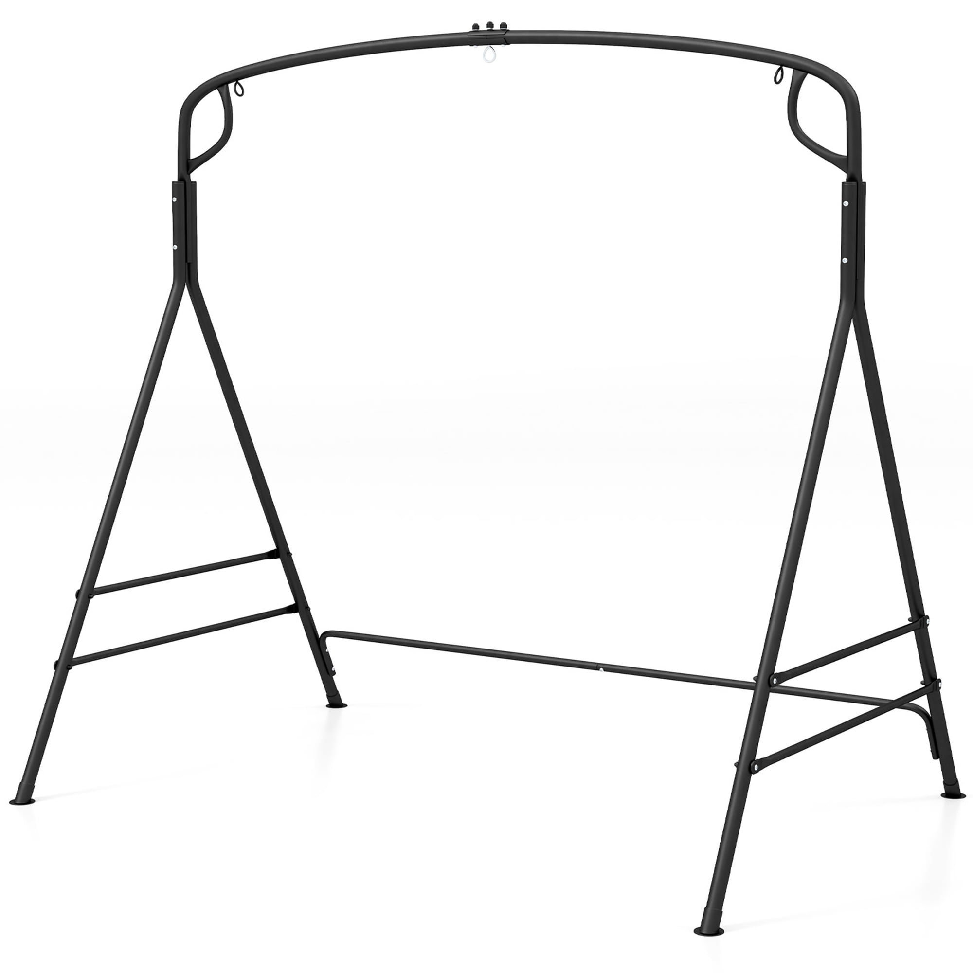Gymax Metal Porch Swing Stand Heavy Duty Hanging Swing Frame Indoor ...