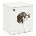thumbnail image 1 of Gymax Modern Cat Litter Box EnclosureHidden Kitten Washroom FurnitureIndoor Pet Home, 1 of 10
