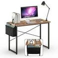 thumbnail image 1 of Gymax Modern Computer Desk 40'' Study Writing Table w/ Storage Bag Rustic, 1 of 10