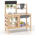 thumbnail image 1 of Gymax Mud Kitchen Kids Pretend Play Kitchen Toy Set Outdoor Wooden Kitchen Playset, 1 of 10