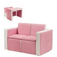 thumbnail image 1 of Gymax Multi-functional Kids Sofa Table Chair Set 2 Seat Couch Furniture W/Storage Box, 1 of 10