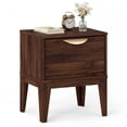 thumbnail image 1 of Gymax Nightstand w/ Storage Mid Century Modern Bedside Table w/ Drawer Walnut, 1 of 8