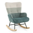thumbnail image 1 of Gymax Nursery Rocking Chair w/ Ergonomic Armrests & High Backrest Side Pocket, 1 of 9
