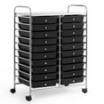 thumbnail image 1 of Gymax Office Rolling Cart 20 Storage Drawers Scrapbook Paper Studio Organizer Black, 1 of 9