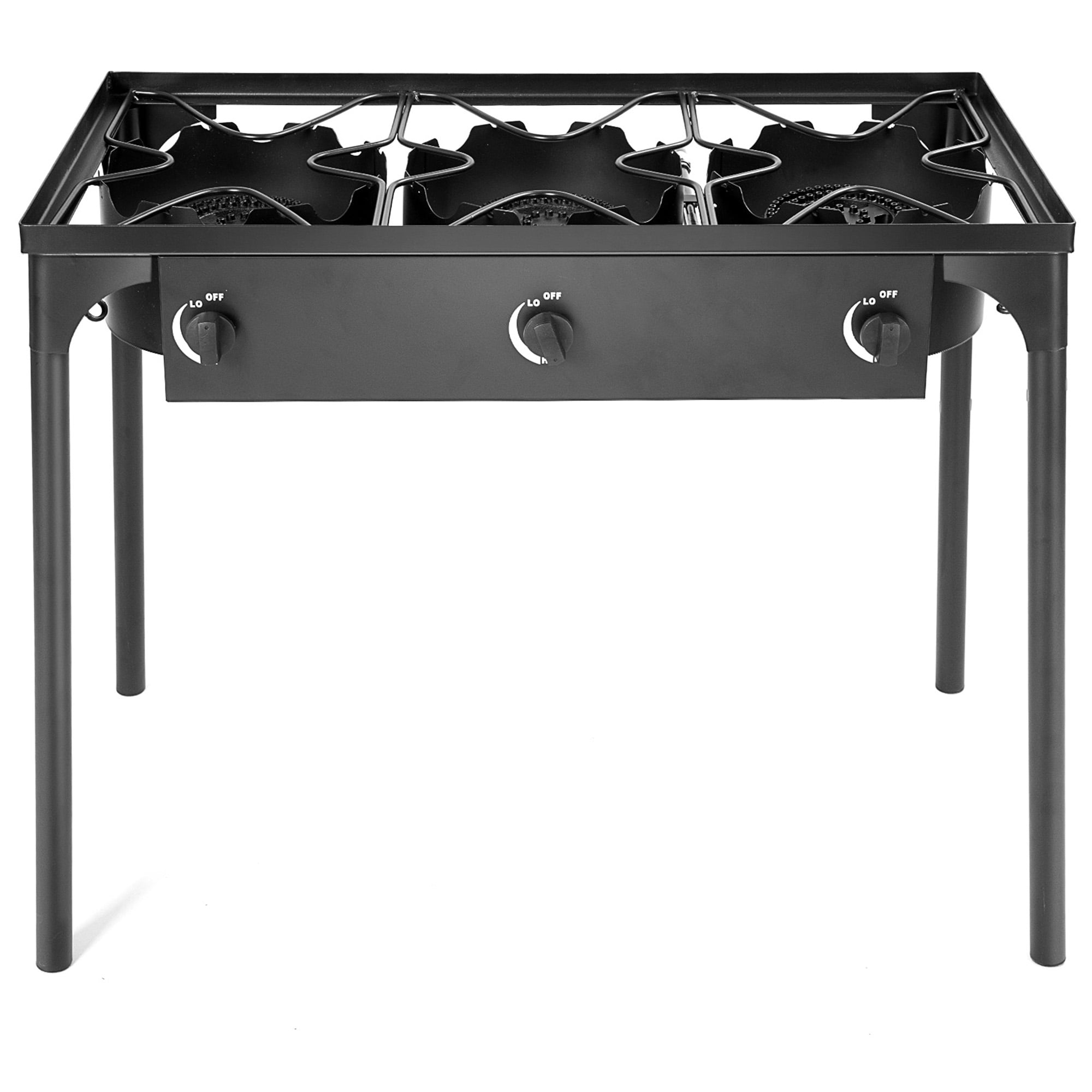 Gymax Outdoor 3-Burner Stove High Pressure Propane Gas Camp Stove 225,000 BTU