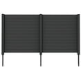 thumbnail image 1 of Gymax Outdoor PVC Privacy Panels 2-Pack Picket Fence W/ 3 Cuspidal Foot Stakes Black, 1 of 10