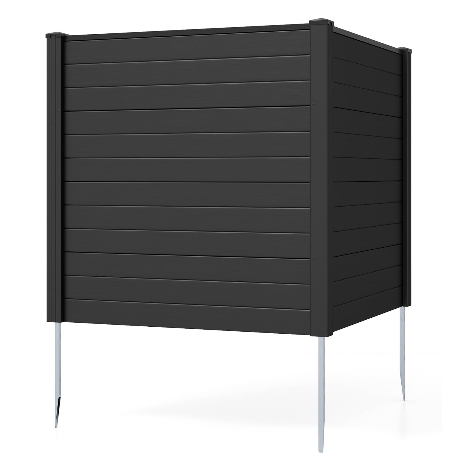 Gymax, Outdoor Privacy Fence Screen, 48''x48'' panels, black