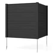 Gymax 48 W x 48 H Outdoor Privacy Fence Screen 2 Panels Air Conditioner Fence with Galvanized Metal Ground Stakes