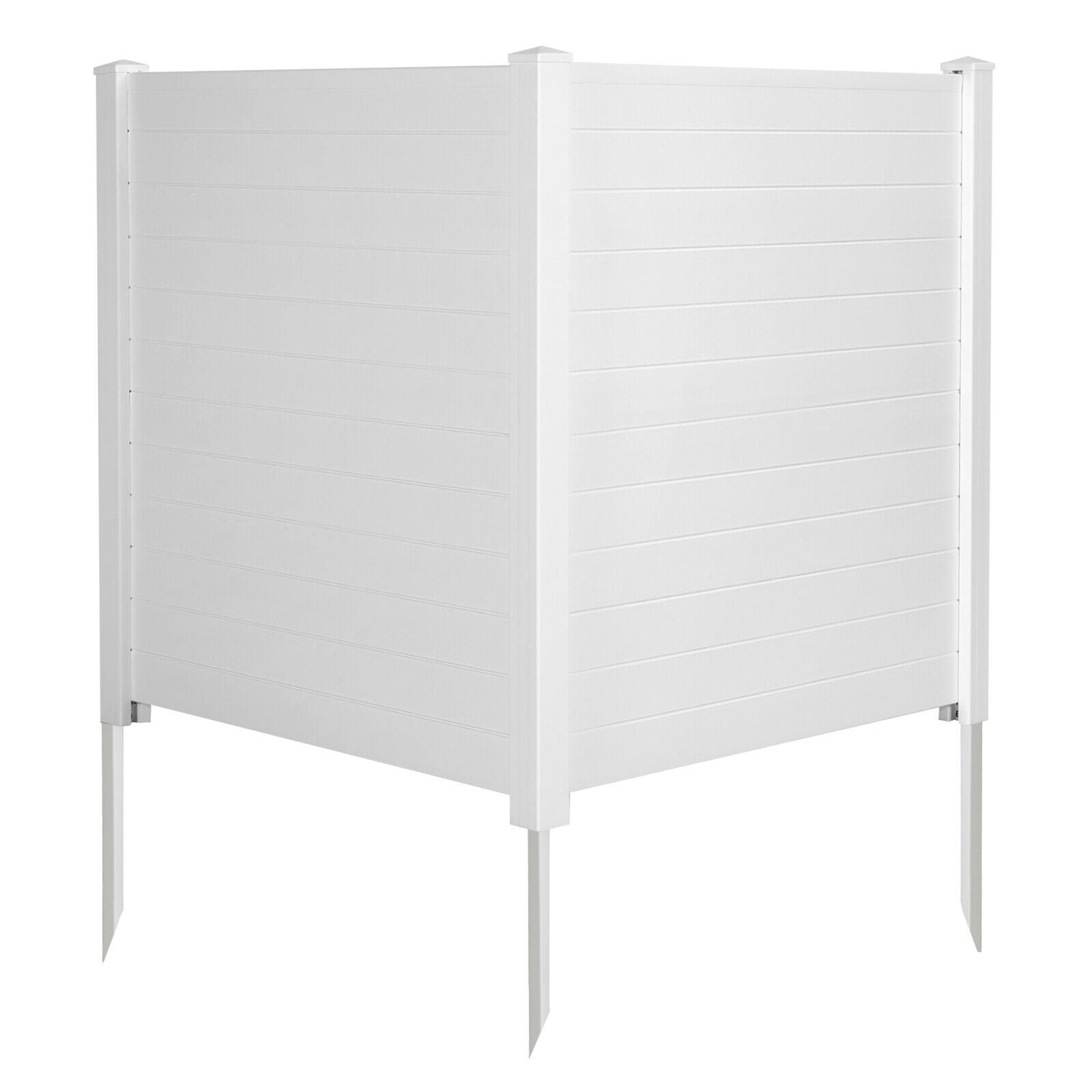 White PVC Outdoor Privacy Fence Panels with Stakes