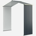 thumbnail image 1 of Gymax Outdoor Storage Shed Extension Kit for 7 ft Shed Width Grey, 1 of 5