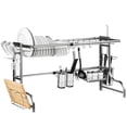thumbnail image 1 of Gymax Over Sink Dish Drying Rack Adjustable Dish Drainer Stainless Steel Shelf, 1 of 10