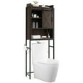 thumbnail image 1 of Gymax Over The Toilet Storage Cabinet Rack Bathroom w/ Slipping Barn Door & Adjustable Shelf Espresso, 1 of 10