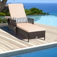 thumbnail image 1 of Gymax PE Rattan Chaise Lounge Chair Armrest Recliner Adjustable Pillow Mix Brown, 1 of 10