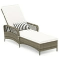 thumbnail image 1 of Gymax PE Wicker Chaise Lounge Chair 6-Position Adjustable Patio Recliner w/ Soft Cushions, 1 of 10