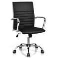 thumbnail image 1 of Gymax PU Leather Office Chair High Back Conference Task Chair w/Armrests Black, 1 of 10