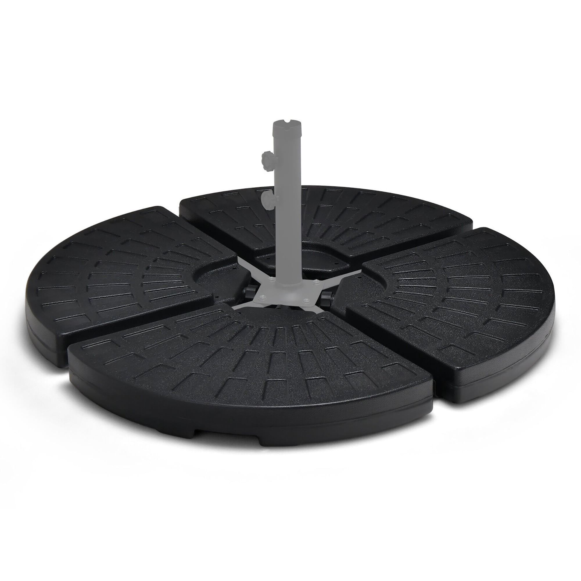 Gymax Patio 4PCS 185lbs Heavy Duty Cantilever Offset Umbrella Base Stand Water Outdoor