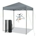 thumbnail image 1 of Gymax Patio 6.6 x 6.6ft Outdoor Pop-up Canopy Tent UPF 50+ Portable Sun Shelter Gray, 1 of 10