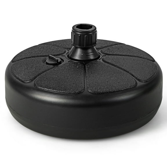 Gymax 40 LBS Patio Umbrella Base Round 14.5 Inches Water Sand Fillable Umbrella Stand