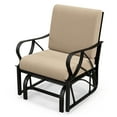thumbnail image 1 of Gymax Patio Glider Chair Outdoor Metal Glider w/ Seat & Back Cushions Backyard Poolside, 1 of 6
