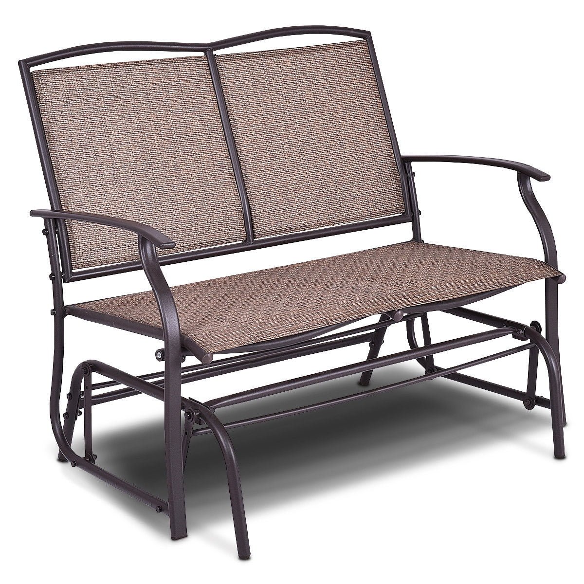 Gymax Patio Loveseat Glider Rocking Bench, Outdoor