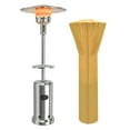 thumbnail image 1 of Gymax Patio Propane Heater 48,000 BTU 87 inches Tall W/ Table & Cover Silver, 1 of 10