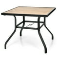 thumbnail image 1 of Gymax Patio Square Dining Table Metal Bistro Table Garden Poolside Backyard, 1 of 7