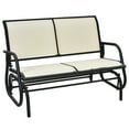 thumbnail image 1 of Gymax Patio Swing Glider Bench Loveseat Rocking Chair Backyard Poolside Beige, 1 of 10