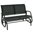 thumbnail image 1 of Gymax Patio Swing Glider Bench Loveseat Rocking Chair Backyard Poolside Black, 1 of 10
